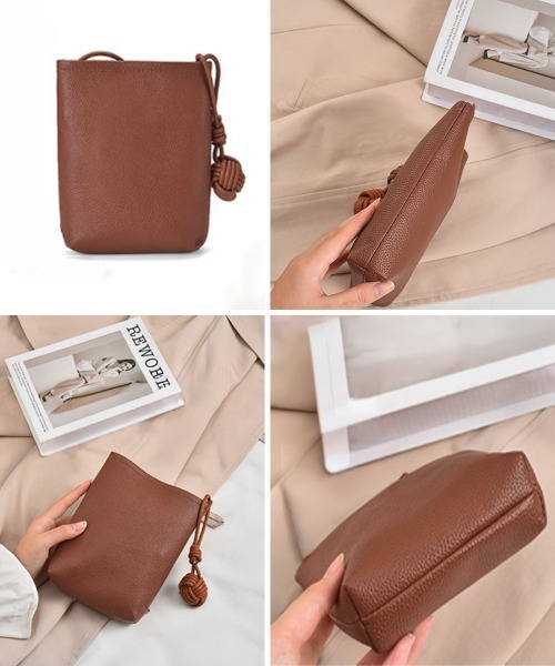 Miniministore(ミニミニストア)の「結びチャーム付き ミニショルダーバッグ(ショルダーバッグ・レディース・ブルーグリーン/ブラック/パープル/ダークベージュ/キャメル・FREE)」の20枚目の写真
