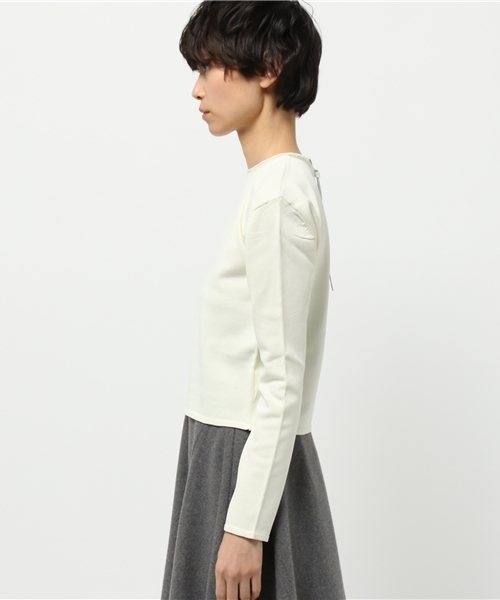 muller of yoshiokubo(ミュラーオブヨシオクボ)の「【muller of yoshiokubo】Sandy short knit(Tシャツ/カットソー・レディース・アイボリー/グレー・38)」の7枚目の写真