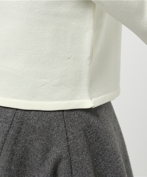 muller of yoshiokubo(ミュラーオブヨシオクボ)の「【muller of yoshiokubo】Sandy short knit(Tシャツ/カットソー・レディース・アイボリー/グレー・38)」の4枚目の写真