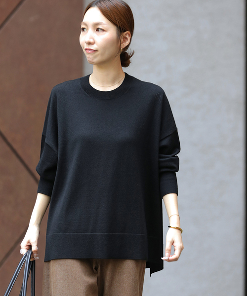 JOURNAL STANDARD relume(ジャーナルスタンダード レリューム)の「《追加 / 新色》BiellaYarnワイドクルーネックプルオーバー(ニット/セーター・レディース・ブラック/ブラウン/レッド/ブラウン系その他・FREE)」の8枚目の写真