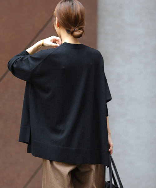 JOURNAL STANDARD relume(ジャーナルスタンダード レリューム)の「《追加 / 新色》BiellaYarnワイドクルーネックプルオーバー(ニット/セーター・レディース・ブラック/ブラウン/レッド/ブラウン系その他・FREE)」の11枚目の写真