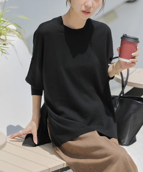 JOURNAL STANDARD relume(ジャーナルスタンダード レリューム)の「《追加 / 新色》BiellaYarnワイドクルーネックプルオーバー(ニット/セーター・レディース・ブラック/ブラウン/レッド/ブラウン系その他・FREE)」の12枚目の写真