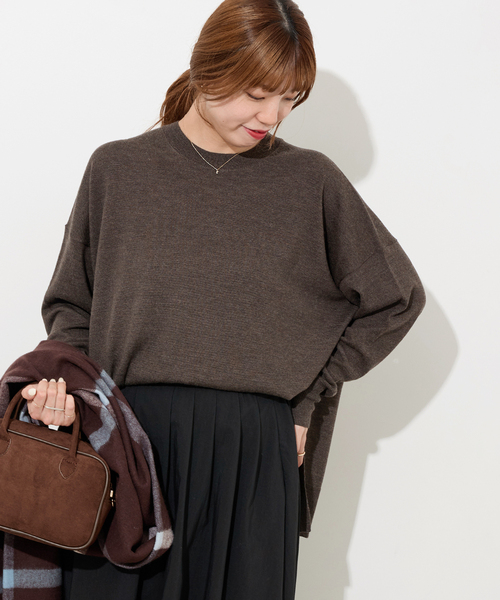 JOURNAL STANDARD relume(ジャーナルスタンダード レリューム)の「《追加 / 新色》BiellaYarnワイドクルーネックプルオーバー(ニット/セーター・レディース・ブラック/ブラウン/レッド/ブラウン系その他・FREE)」の18枚目の写真