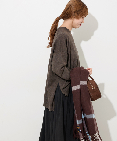 JOURNAL STANDARD relume(ジャーナルスタンダード レリューム)の「《追加 / 新色》BiellaYarnワイドクルーネックプルオーバー(ニット/セーター・レディース・ブラック/ブラウン/レッド/ブラウン系その他・FREE)」の19枚目の写真
