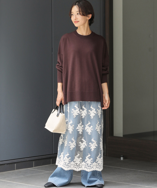 JOURNAL STANDARD relume(ジャーナルスタンダード レリューム)の「《追加 / 新色》BiellaYarnワイドクルーネックプルオーバー(ニット/セーター・レディース・ブラック/ブラウン/レッド/ブラウン系その他・FREE)」の21枚目の写真