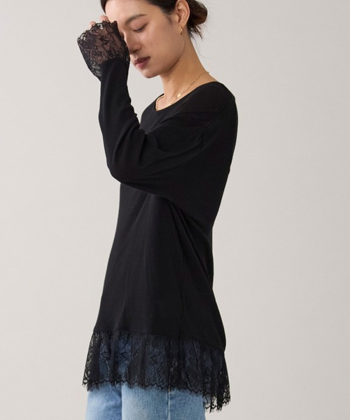 marmors（マルモア）の「【marmors】フリルレースプルオーバー（Tシャツ/カットソー・レディース・ブラック/ホワイト・36）」の13枚目の写真