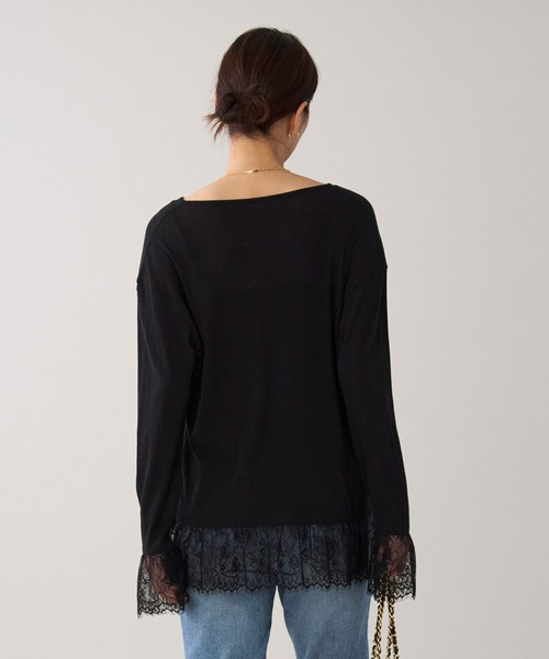 marmors（マルモア）の「【marmors】フリルレースプルオーバー（Tシャツ/カットソー・レディース・ブラック/ホワイト・36）」の18枚目の写真