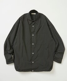 限定展開 ワイドシルエット スピンドル レギュラーカラーシャツ / ヘムコード