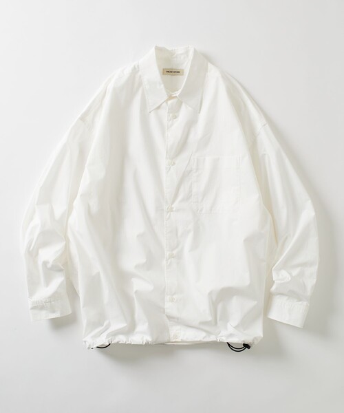 FREAK'S STORE(フリークスストア)の「限定展開 ワイドシルエット スピンドル レギュラーカラーシャツ / ヘムコード(シャツ/ブラウス・メンズ・ブラック系その他/チャコールグレー/ブラック/ホワイト/ブラウン系その他/ブルー系その他/サックスブルー/ベージュ・LARGE/MEDIUM/SMALL)」の9枚目の写真