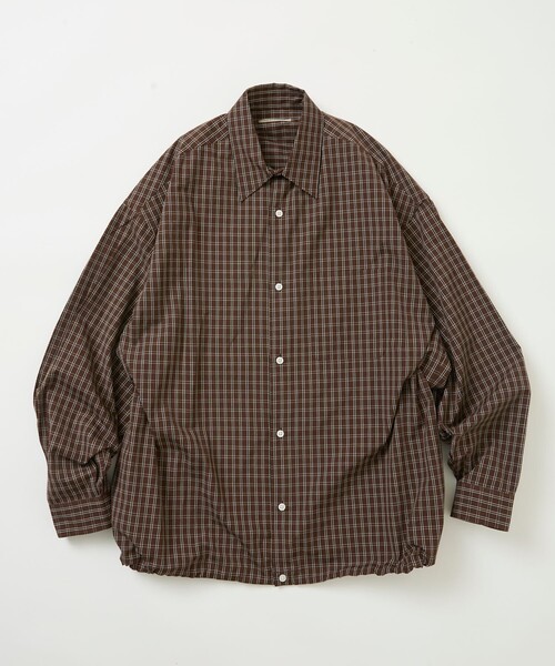 FREAK'S STORE(フリークスストア)の「限定展開 ワイドシルエット スピンドル レギュラーカラーシャツ / ヘムコード(シャツ/ブラウス・メンズ・ブラック系その他/チャコールグレー/ブラック/ホワイト/ブラウン系その他/ブルー系その他/サックスブルー/ベージュ・LARGE/MEDIUM/SMALL)」の14枚目の写真