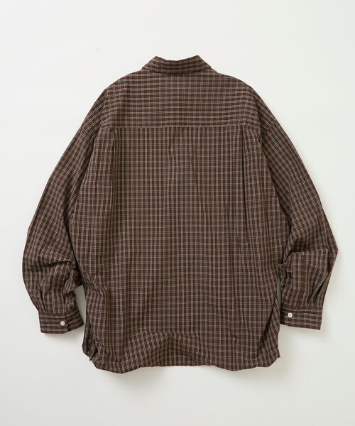 FREAK'S STORE(フリークスストア)の「限定展開 ワイドシルエット スピンドル レギュラーカラーシャツ / ヘムコード(シャツ/ブラウス・メンズ・ブラック系その他/チャコールグレー/ブラック/ホワイト/ブラウン系その他/ブルー系その他/サックスブルー/ベージュ・LARGE/MEDIUM/SMALL)」の20枚目の写真