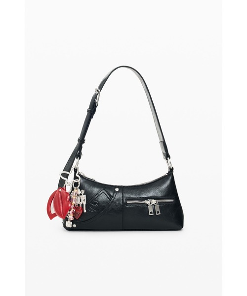 Desigual(デシグアル)の「Quilted Heart Shoulder Bag / キルティッドハートショルダーバッグ(ハンドバッグ・レディース・ブラック・FREE)」の1枚目の写真