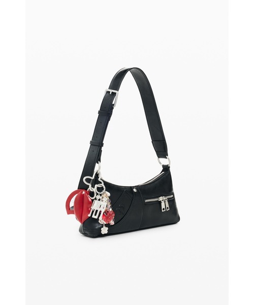 Desigual(デシグアル)の「Quilted Heart Shoulder Bag / キルティッドハートショルダーバッグ(ハンドバッグ・レディース・ブラック・FREE)」の6枚目の写真