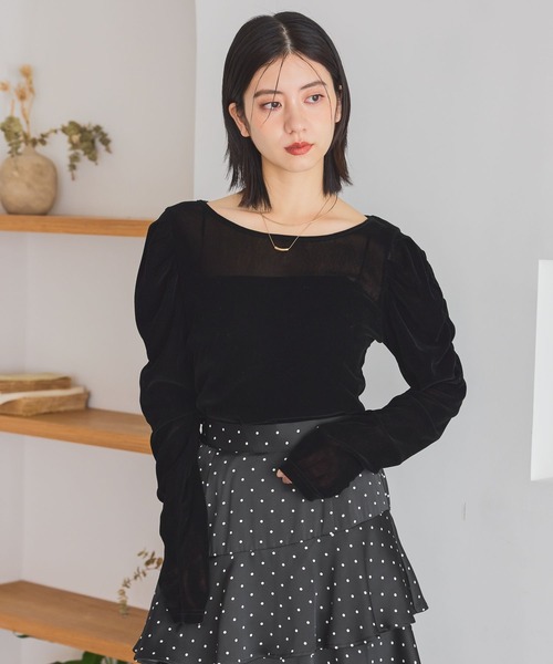 mysty woman(ミスティウーマン)の「パワショルアソートプルオーバー 1087978(Tシャツ/カットソー・レディース・ブラウン/ブラック/ホワイト系その他・FREE)」の11枚目の写真