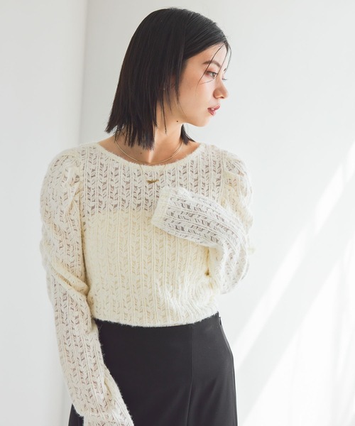 mysty woman(ミスティウーマン)の「パワショルアソートプルオーバー 1087978(Tシャツ/カットソー・レディース・ブラウン/ブラック/ホワイト系その他・FREE)」の5枚目の写真