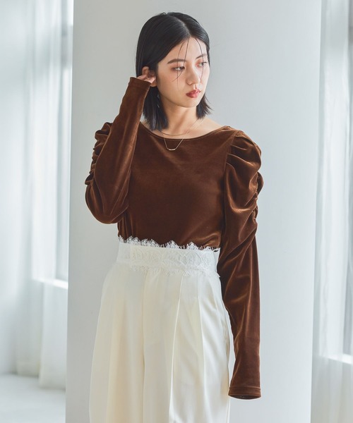 mysty woman(ミスティウーマン)の「パワショルアソートプルオーバー 1087978(Tシャツ/カットソー・レディース・ブラウン/ブラック/ホワイト系その他・FREE)」の7枚目の写真