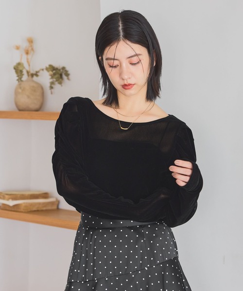 mysty woman(ミスティウーマン)の「パワショルアソートプルオーバー 1087978(Tシャツ/カットソー・レディース・ブラウン/ブラック/ホワイト系その他・FREE)」の12枚目の写真
