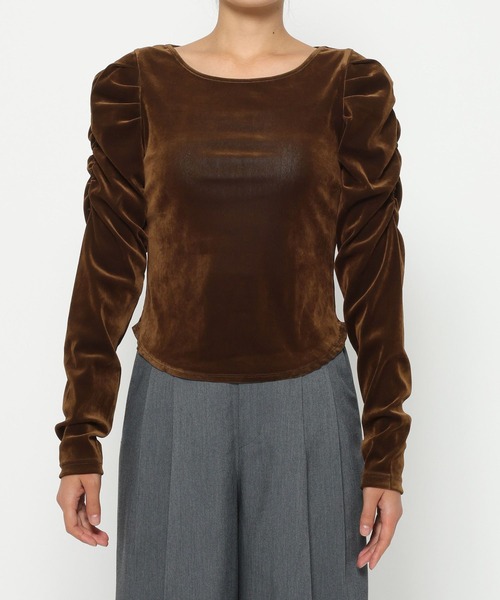 mysty woman(ミスティウーマン)の「パワショルアソートプルオーバー 1087978(Tシャツ/カットソー・レディース・ブラウン/ブラック/ホワイト系その他・FREE)」の13枚目の写真