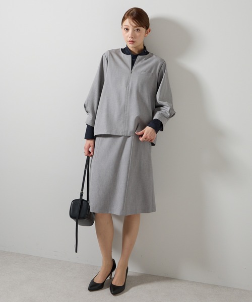 etre pret(エトレプレ)の「3WAYボウタイ長袖ブラウス(ビジネスシャツ・レディース・アイボリー/ネイビー・S/L/M/LL)」の4枚目の写真