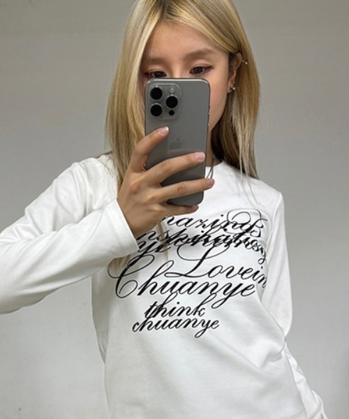 Vipoa（ヴィポア）の「Cursive ロゴT（Tシャツ/カットソー・レディース・ホワイト/ブラック・FREE）」の17枚目の写真