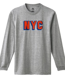 Ol' Basics(オール・ベーシックス) 長袖Tシャツ NYC ニューヨーク ロゴ プリント 袖リブ ロンT ロングTシャツ トップス カットソー メンズ ユニセックス