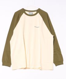 【OUTDOOR EXCHANGE/アウトドアエクスチェンジ】【胸には「WALKING DONUT」のワンポイント】 WALKING DONUT ラグランプリントロンT 長袖 バックプリント ストリート カジュアル ユニセックス