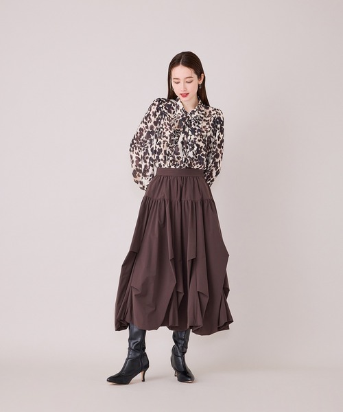 Audie a Muses（オーディアミューズ）の「レオパードプリントラグジュアリーブラウス（シャツ/ブラウス・レディース・ベージュ・42/38）」の3枚目の写真