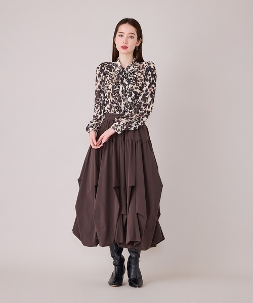 Audie a Muses（オーディアミューズ）の「レオパードプリントラグジュアリーブラウス（シャツ/ブラウス・レディース・ベージュ・42/38）」の4枚目の写真