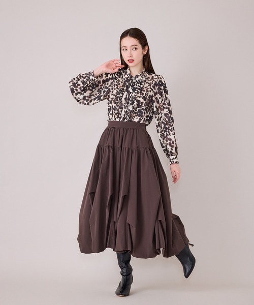 Audie a Muses（オーディアミューズ）の「レオパードプリントラグジュアリーブラウス（シャツ/ブラウス・レディース・ベージュ・42/38）」の5枚目の写真