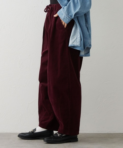 EDWIN（エドウィン）の「EDWIN LADIES ノンストレッチ コーデュロイ イージーサーカスワイドパンツ（その他パンツ・レディース・オリーブ/バーガンディー・MEDIUM/LARGE/SMALL/X-LARGE）」の15枚目の写真