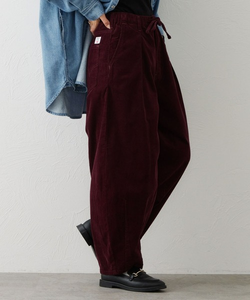 EDWIN（エドウィン）の「EDWIN LADIES ノンストレッチ コーデュロイ イージーサーカスワイドパンツ（その他パンツ・レディース・オリーブ/バーガンディー・MEDIUM/LARGE/SMALL/X-LARGE）」の16枚目の写真