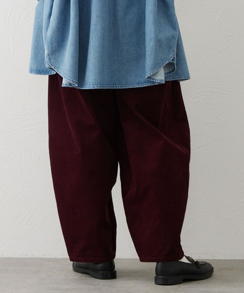 EDWIN（エドウィン）の「EDWIN LADIES ノンストレッチ コーデュロイ イージーサーカスワイドパンツ（その他パンツ・レディース・オリーブ/バーガンディー・MEDIUM/LARGE/SMALL/X-LARGE）」の17枚目の写真