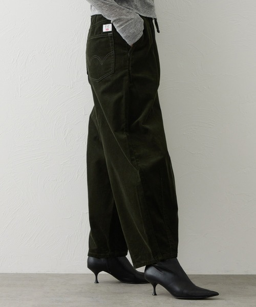 EDWIN（エドウィン）の「EDWIN LADIES ノンストレッチ コーデュロイ イージーサーカスワイドパンツ（その他パンツ・レディース・オリーブ/バーガンディー・MEDIUM/LARGE/SMALL/X-LARGE）」の6枚目の写真