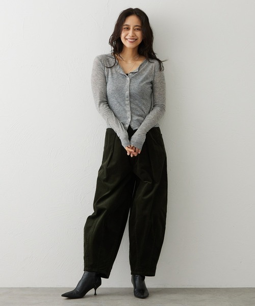 EDWIN（エドウィン）の「EDWIN LADIES ノンストレッチ コーデュロイ イージーサーカスワイドパンツ（その他パンツ・レディース・オリーブ/バーガンディー・MEDIUM/LARGE/SMALL/X-LARGE）」の11枚目の写真