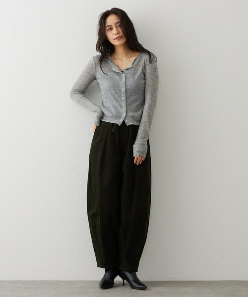 EDWIN（エドウィン）の「EDWIN LADIES ノンストレッチ コーデュロイ イージーサーカスワイドパンツ（その他パンツ・レディース・オリーブ/バーガンディー・MEDIUM/LARGE/SMALL/X-LARGE）」の13枚目の写真