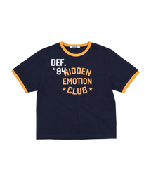 DEF WOMEN HIDDEN EMOTION CLUB 1/2 TEE NAVY