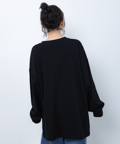 ScoLar Parity(スカラーパリティ)の「363115:ぷっくりおばけウサギ 箔プリントプルオーバー(Tシャツ/カットソー・レディース・ブラック/ブラウン/パープル・M)」の8枚目の写真
