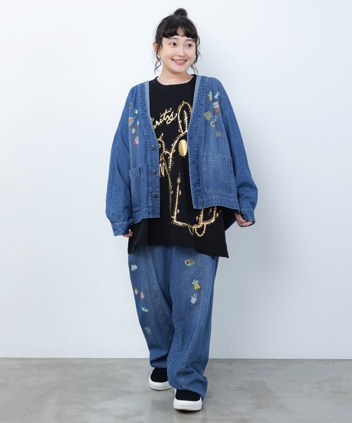 ScoLar Parity(スカラーパリティ)の「363115:ぷっくりおばけウサギ 箔プリントプルオーバー(Tシャツ/カットソー・レディース・ブラック/ブラウン/パープル・M)」の12枚目の写真