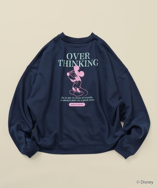 FREAK'S STORE(フリークスストア)の「限定展開 MICKEY 別注 ビックシルエット OverThinking スウェット(スウェット・メンズ・ネイビー/ピンク/チャコールグレー/グレー・SMALL/MEDIUM/LARGE)」の3枚目の写真