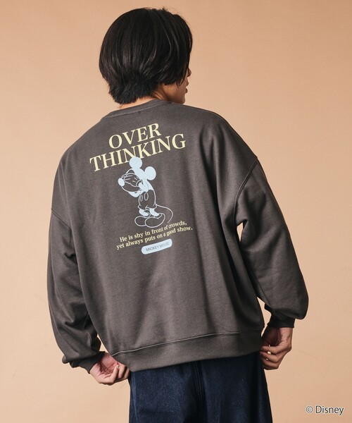 FREAK'S STORE(フリークスストア)の「限定展開 MICKEY 別注 ビックシルエット OverThinking スウェット(スウェット・メンズ・ネイビー/ピンク/チャコールグレー/グレー・SMALL/MEDIUM/LARGE)」の2枚目の写真