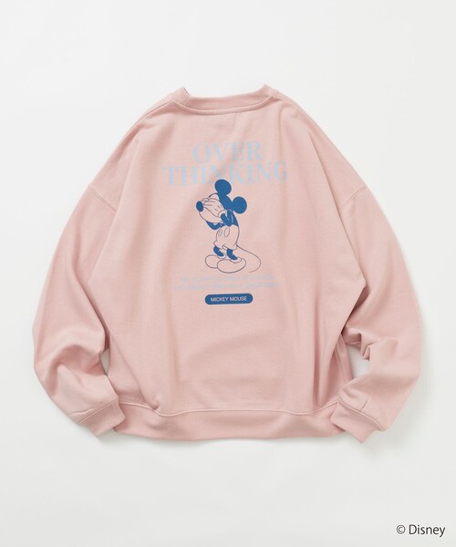 FREAK'S STORE(フリークスストア)の「限定展開 MICKEY 別注 ビックシルエット OverThinking スウェット(スウェット・メンズ・ネイビー/ピンク/チャコールグレー/グレー・SMALL/MEDIUM/LARGE)」の5枚目の写真
