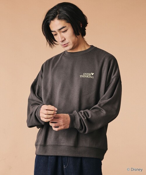 FREAK'S STORE(フリークスストア)の「限定展開 MICKEY 別注 ビックシルエット OverThinking スウェット(スウェット・メンズ・ネイビー/ピンク/チャコールグレー/グレー・SMALL/MEDIUM/LARGE)」の14枚目の写真