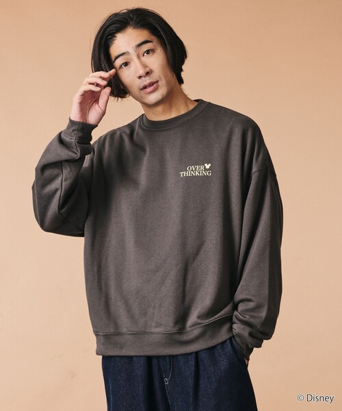 FREAK'S STORE(フリークスストア)の「限定展開 MICKEY 別注 ビックシルエット OverThinking スウェット(スウェット・メンズ・ネイビー/ピンク/チャコールグレー/グレー・SMALL/MEDIUM/LARGE)」の15枚目の写真