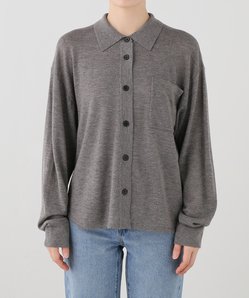 FRAMeWORK(フレームワーク)の「CASH TOUCH POLOSHIRT(ニット/セーター・レディース・ラベンダー/レッド/グレー/キャメル・FREE)」の15枚目の写真