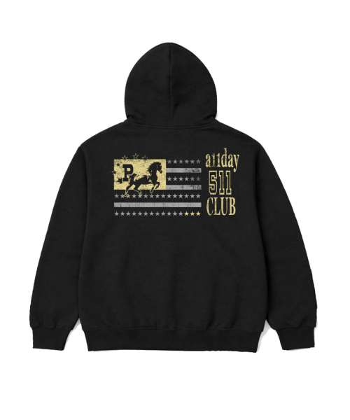 PAGESIISII(ページシシ)の「PPP CLUB プリント2WAYジップアップパーカー ブラック(パーカー・レディース・その他・L2/M2/M1/L1)」の3枚目の写真