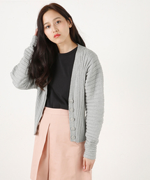 MOUSSY | WIDE RIB CARDIGAN(カーディガン/ボレロ)