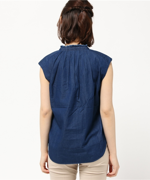 NE QUITTEZ PAS!(ヌキテパ)の「ne Quittez pas 刺繍ブラウス LC6299(シャツ/ブラウス・レディース・ネイビー・M)」の4枚目の写真