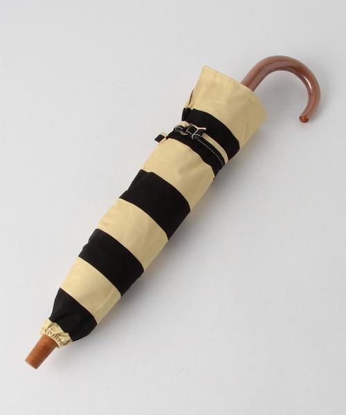 Jewel Changes（ジュエルチェンジズ）の「cocca ランダム ボーダー 折りたたみ 傘 / コッカ / 晴雨兼用 / 日傘 / 雨傘（折りたたみ傘・レディース・ブラック/ライトブルー・FREE）」の9枚目の写真