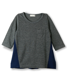 BRANSHES | ストライプ切替7分袖Tシャツ(Tシャツ/カットソー)