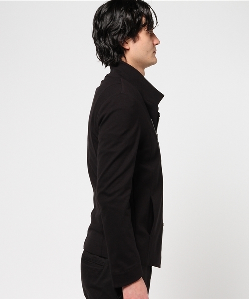 GalaabenD（ガラアーベント）の「ジップアップジャケット（ライダースジャケット・メンズ・チャコールグレー/ブラック・MEDIUM/LARGE/SMALL）」の3枚目の写真